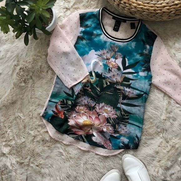 Scotch & Soda Flamingo & stars colourful Blouse - Picture 2 of 9